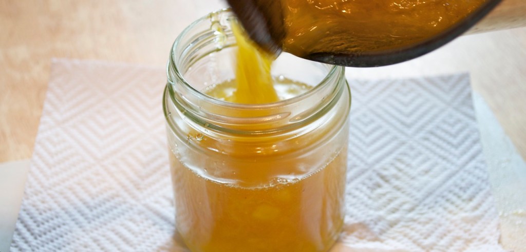 pouring Jam into a jar